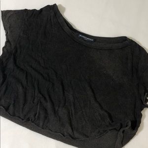 Black washed crop top